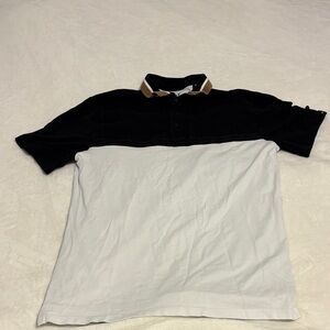 DKNY Black and White Polo Shirt